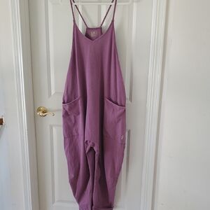 Free People Movement Hot Shot Onesie Mauve Lavender Sleeveless Jumpsuit S